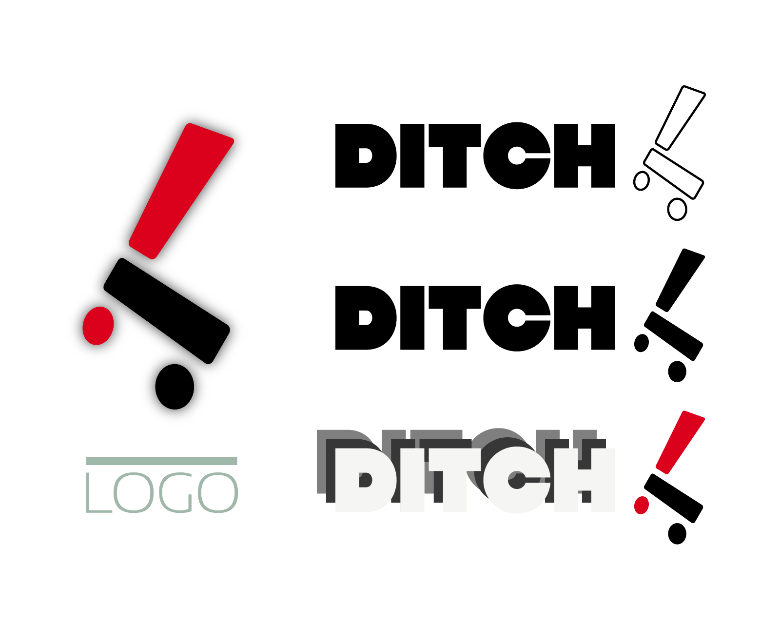 Logo for a school assignment handled over by the actual freestyle scooter brand "Ditch".