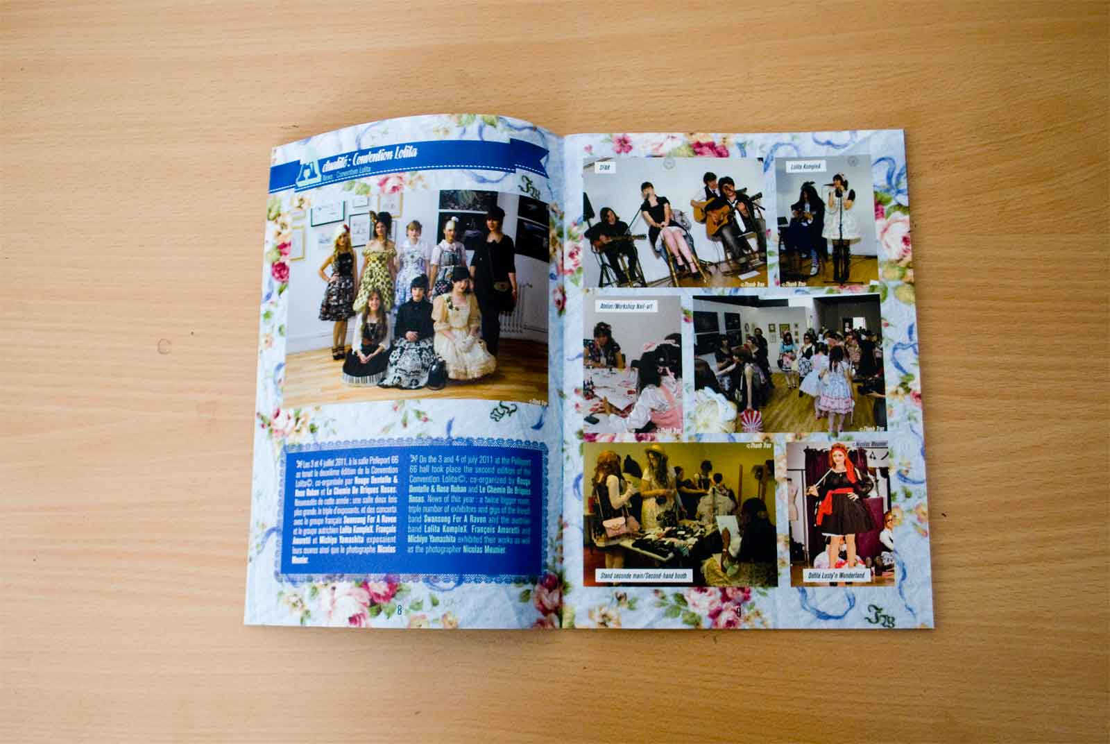 Slide 3/6 of my work on the lolita fashion publication "L'Empire des Dentelles #5" magazine layout.