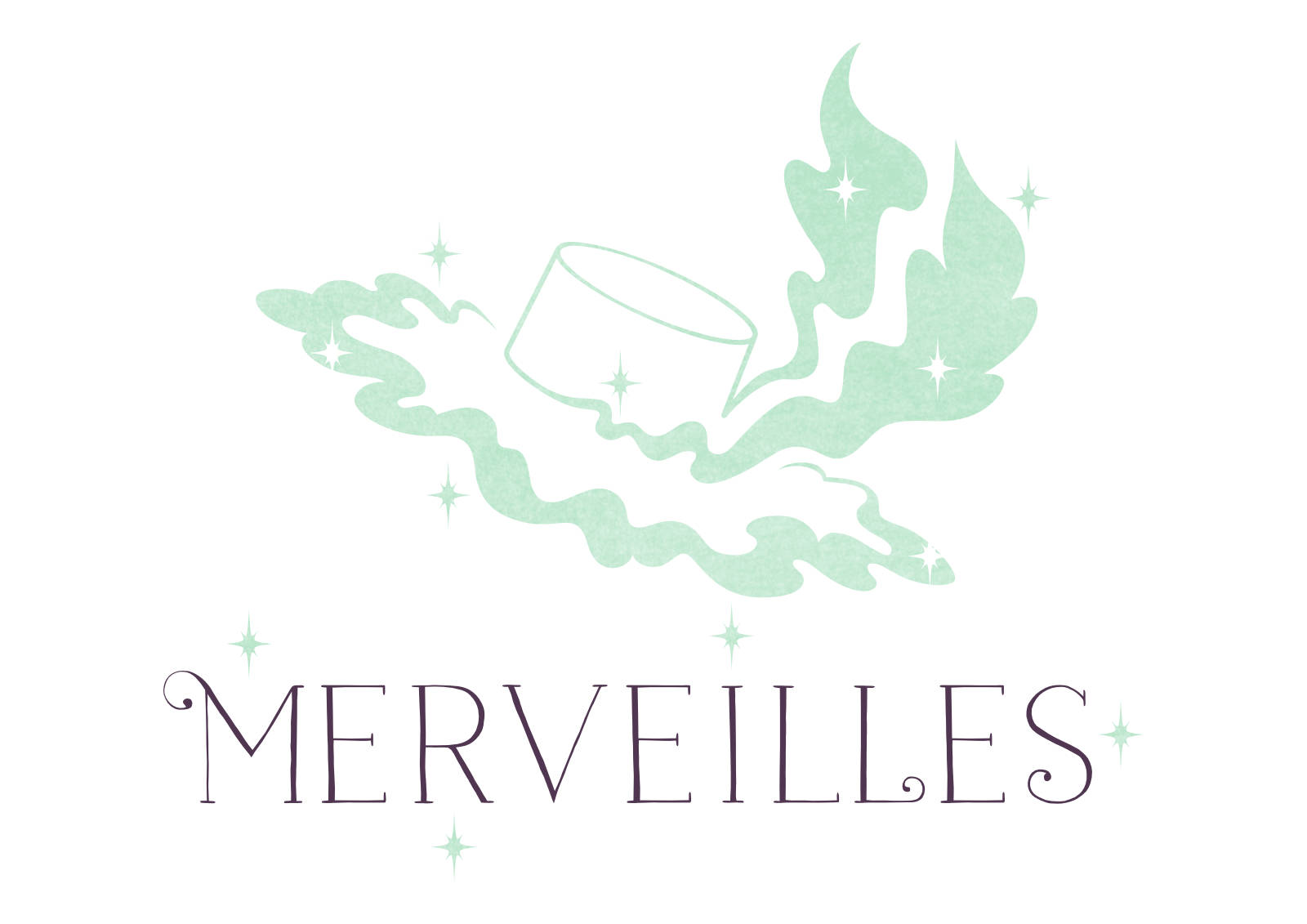 Logo of “Merveilles”, an indie Lolita brand specialized in millinery.