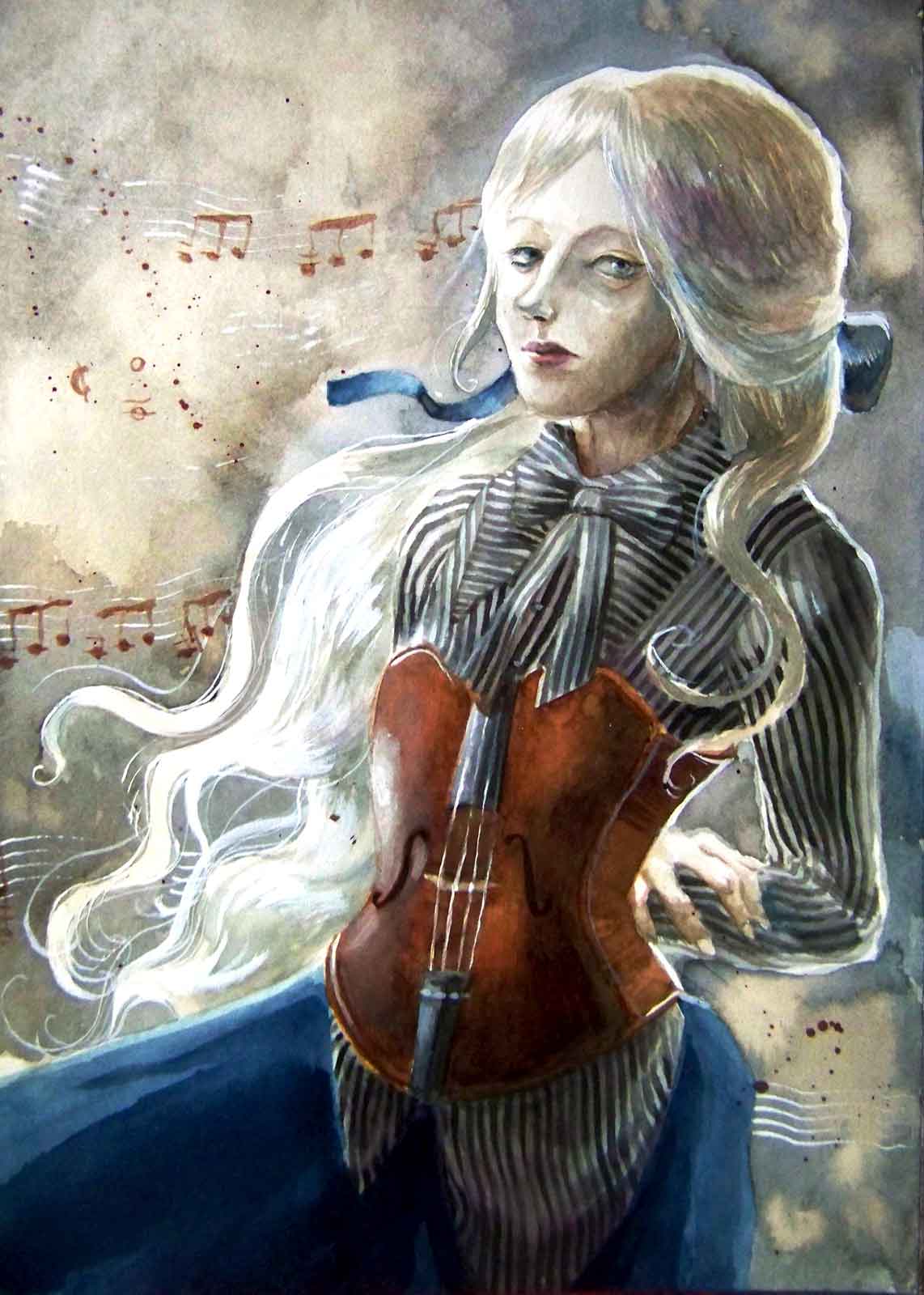 Portrait of a lady with white / grey hair wearing an alto corset upon a shirt by Atelier BOZ.